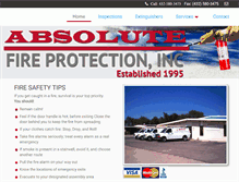 Tablet Screenshot of absolutefireprotection.net